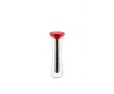 Alessi Mazagran GIA31 R - Jarra para Café FrÃo Filtrado, en Vidrio Borosilicato y Resina Termoplástica, Filtro en Acero Inoxidable 18/10, Rojo