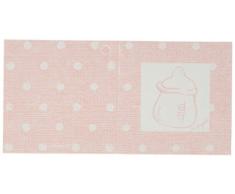 Mopec Tarjeta librito de un biberÃ³n en Color Rosa Surtido en 3 Estampados Diferentes, Pack de 102 Unidades, Cartulina, Blanco, 0.02x6.40x4.00 cm