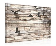 108531a - Cuadro de pared (120 x 80 cm, lienzo XXL, 3 piezas, fabricado en Alemania, listo para colgar), diseÃ±o de pÃ¡jaro