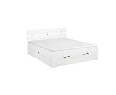 Rauch MÃ¶bel Ryba Cama con Base, Fibra de Madera de Densidad Media, Blanco, Bett 180 x 200 cm + 4 Schubladen
