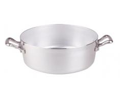 Ollas Agnelli fama622Â Cacerola Baja con 2Â Asas, Aluminio, Plata