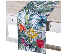 DRW Camino de Mesa de Terciopelo Flores y pÃ¡jaros 180x30cm