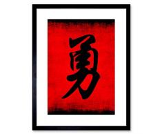Wee Blue F97X4676 - Cuadro Decorativo con Marco de caligrafÃa China