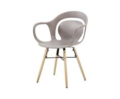 Mesk silla en madera y en PP l.60Â X p.60Â X h.81Â cm
