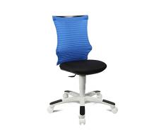 Topstar Sneaker Silla giratoria para niños y jóvenes, Tela, Azul, Negro y Blanco, 49 x 45 x 99 cm