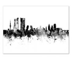 Wall Editions Art-Poster - Madrid Spain Skyline - Michael Tompsett