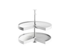 EMUCA - Kit de bandejas giratorias para Mueble de Cocina esquinero, bandejas giratorias 3/4 de Ã810mm para modulo de 900mm, Blanco
