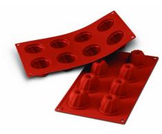 SF057 Molde de Silicona Forma de Pastel, 8 cavidades, Color Terracota