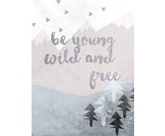 Komar Wandbild Von Wild and Free | Poster, Bild, Wohnzimmer, Schlafzimmer, Dekoration, Kunstdruck | ohne Rahmen | P105C-30x40 fotomural, carbÃ³n