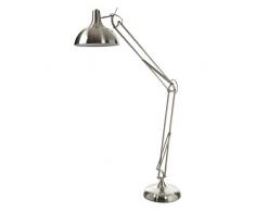 EXO Lighting - Lámpara pie de salón MAUI níquel satinado E27 1x40W