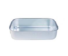 Pentole Agnelli ALMA15040 Horno Rectangular Aluminio - Bandeja de Horno (Carnes, Horno, Rectangular, Aluminio, Aluminio, 400 mm)