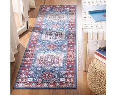 Safavieh Kathryn - Alfombra (Polipropileno, 62 x 240 cm), Color Rojo y Azul