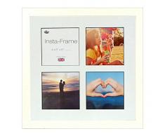 Inov8 16 x 40,64 cm Insta-Frame Marco para Instagram 4/de Estampado a Cuadros de Fotos con paspartú Blanco y Negro con Borde, 2 Unidades, Crema 306