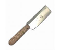 Louis Tellier - Cuchillo Raclette Acero Inoxidable - Cuchillo raclette especial metal y madera - 24,5 x 1,5 x 4,5 cm - Lado corte y lado raclette - Made in France