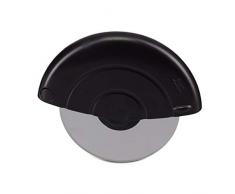 Relaxdays Cortapizzas Tipo Rueda, Acero Inoxidable, Negro, 11.5 x 13.5 x 2.8 cm