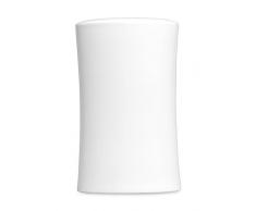Berghoff Concavo contemporáneo Jarrón de porcelana (cerámica vidriada, color blanco, 12 cm, pequeño