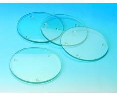 Posavasos de Cristal GLOREX, Multicolor, 10,3 x 10,3 x 2,3 cm