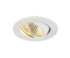 SLV luminaria empotrable de techo NEW TRIA 68 I CS / Foco led, luz de inundación, proyector de techo, iluminación de interior / 2700 K 5,3 W 300lm blanco 38 grados