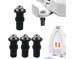 Guanyj 2 Pares Asientos WC Bisagra Accesorios Fijación Bisagra Asiento Fijaciones para Inodoro Tornillo Para Asiento de Inodoro Bisagras de Asiento Apto Para Todos Los Baños (1.3-1.8cm)