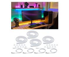 Paulmann USB Stripe Mixed Box 70558 Neon Colorflex-Tira LED 4 Tiras de luz de 4,5 W, Azul, Verde, Naranja, Rosa para Doblar, varios colores