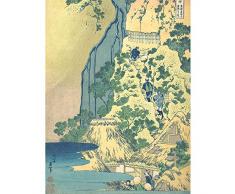 Hokusai Kiyotaki Kannon Waterfall Sakanoshita Tokaido Art Print Canvas Premium Wall Decor Poster Mural Agua pared PÃ³ster