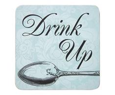 Premier HousewaresÂ âÂ Let s Eat Posavasos, Corcho, Verde, 10Â x 0,13Â x 10Â cm