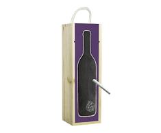 Contento 866462Â Vino Caja Madera PÃºrpura