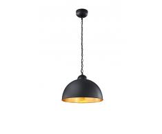 Trio Ramiro - Lámpara colgante con 3 luces, 4,5 W, regulable, color negro y interior dorado
