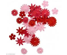 RAYHER HOBBY 7895518. Flores de Papel (1,5Â âÂ 2,5Â cm, 4Â Tipos, 36Â Unidades), Color Rojo/rosÃ©tÃ¶ne