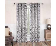 Superior Cortinas Opacas para oscurecer la habitaciÃ³n, Bloqueador Solar, tÃ©rmicas, Modernas Hojas Bohemias con Ojales, Juego de 2 Paneles, 52 x 120 L, Color Gris