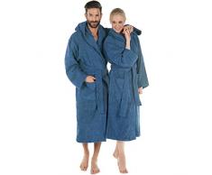 CelinaTex Albornoz S-XXXL con capucha y bolsillos largos para mujer y hombre, unisex, cÃ¡lido, algodÃ³n OEKO-TEX Montana