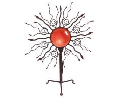 Naeve Leuchten 507821 Orient - Lámpara de mesa decorativa (E14, 40 W, 50 cm, diámetro de 37 cm, metal y plástico), color rojo y marrón