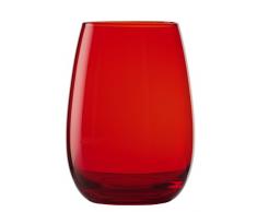 Vasos Elements de Stölzle Lausitz, 465 ml, Rojo, juego de 6 unidades, compatibles con lavavajillas, vasos de colores, ideales como regalo.