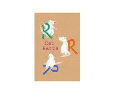 Komar Wandbild Von ABC Animal R | Poster, Bild, Wohnzimmer, Schlafzimmer, Dekoration, Kunstdruck | ohne Rahmen | P036R-30x40 fotomural, carbÃ³n