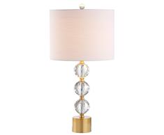 Jonathan Y JYL5017A Ashley LÃ¡mpara Mesa LED Cristal 64 cm LÃ¡mpara Glamurosa Transicional Mesilla Noche Escritorio para HabitaciÃ³n, SalÃ³n, Oficina, Transparente Metal Oro