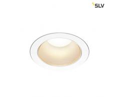 SLV RILO DL - Lámpara LED para empotrar en el techo, color blanco/cromo, 3000/4000 K, lámpara de 24 W, aluminio, 21 W