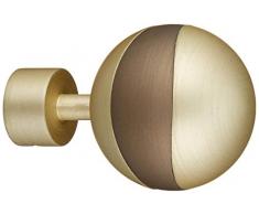 Gardinia Orbit - Juego de 2 embellecedores para Cortinas (Metal, 19 mm de diÃ¡metro, 7,5 cm), Color champÃ¡n y marrÃ³n