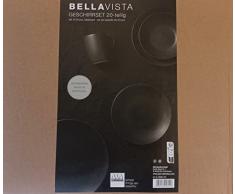 ASA Selection 99890770 Bella Vista - Vajilla (gres, 20 piezas), color negro