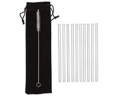 Premier Housewares 1405397 Pajitas reutilizables, Acero Inoxidable