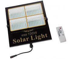 Proyector Led Solar Orientable Con Panel Solar Separado, 100W, 1920 LÃºmenes. ProtecciÃ³n Ip65 Exterior