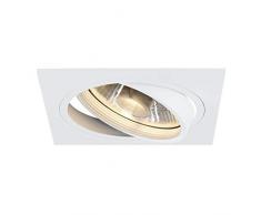 Slv Blanco New TRIA 1 / Foco, luz de inundación, proyector Techo, luminaria empotrable led, iluminación de Interior / GU10 75 W
