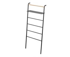 Yamazaki Tower - Escalera de Ropa con estantería, Color Negro