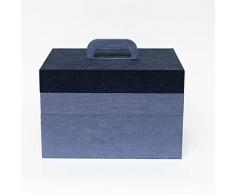 Creations - Caja de Herramientas con 3 estantes (28 x 35 x 23 cm), Color Azul