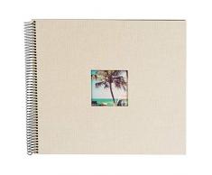 Goldbuch Bella Vista - Álbum de Fotos en Espiral (Lino, 35 x 30 cm), Color Gris