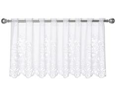 Elbersdrucke Visillo 1129 Blanco Semitransparente, 60 x 160 cm, Cortina Corta para salÃ³n, Dormitorio, Pasillo, 501239