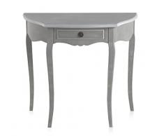 GEESE Consola con 1 Cajón, Madera, Gris, 37.5x85.5x77 cm
