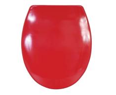 MSV 140985 - Asiento para Inodoro con Tapa en Material termoendurecibles con Fijaciones de Acero Inoxidable, Rojo