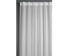 Gardinia Cortina con Trabillas Ocultas (140 x 245 cm), diseño de Rayas, Color Blanco