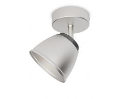 Philips myLiving County - Barra de focos, 1 luz, iluminación interior, metal, luz blanca cálida, 45°, 4 W, color gris