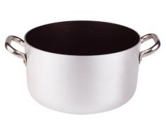 Ollas Agnelli Platinum Cacerola Alta de Aluminio, con 2 Asas en Acero Inoxidable, Plata, 18 litros